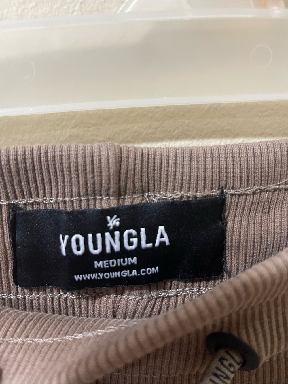 YoungLA Men's Taupe-Brown Joggers with Drawstring - Picture 8 of 8